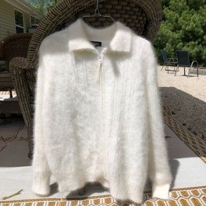 Angora zipper jacket